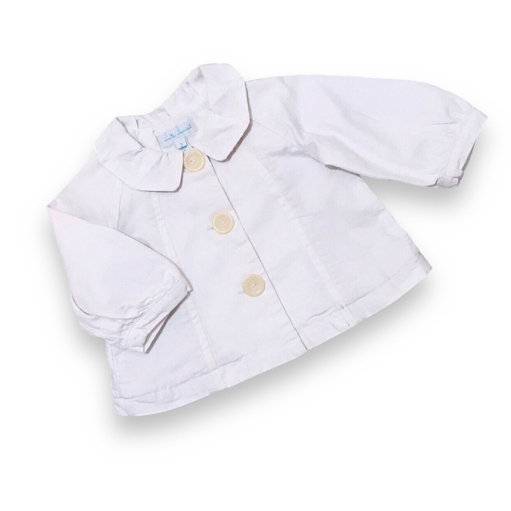🆕 Marie Chantal White Ruffle Collar Jacket